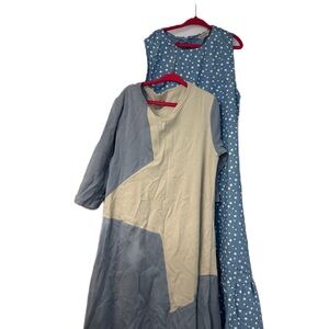 Girls bundle Blue Sleeveless A-Line Casual Dress 12/14